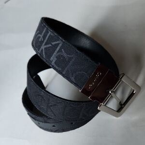 Calvin Klein Reversible Black Monogram Belt